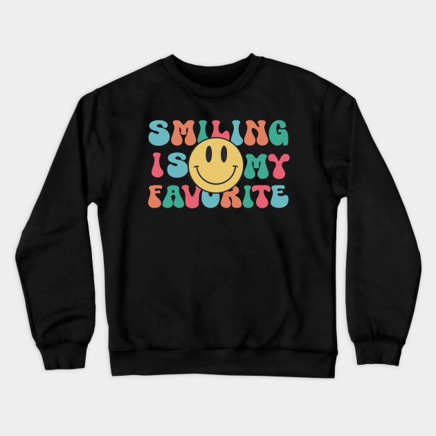 Smiling Is My Favorite Crewneck Sweatshirt by JBeasleyDesigns